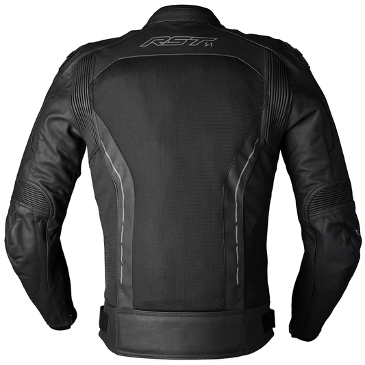 RST S1 Mesh Mens Leather Jacket (CE) - Black/Black (3465)