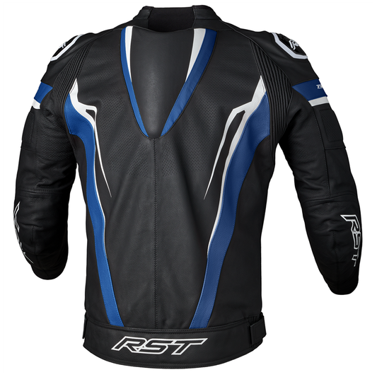 RST Tractech Evo 5 Leather Jacket (CE) - Blue/Black/White