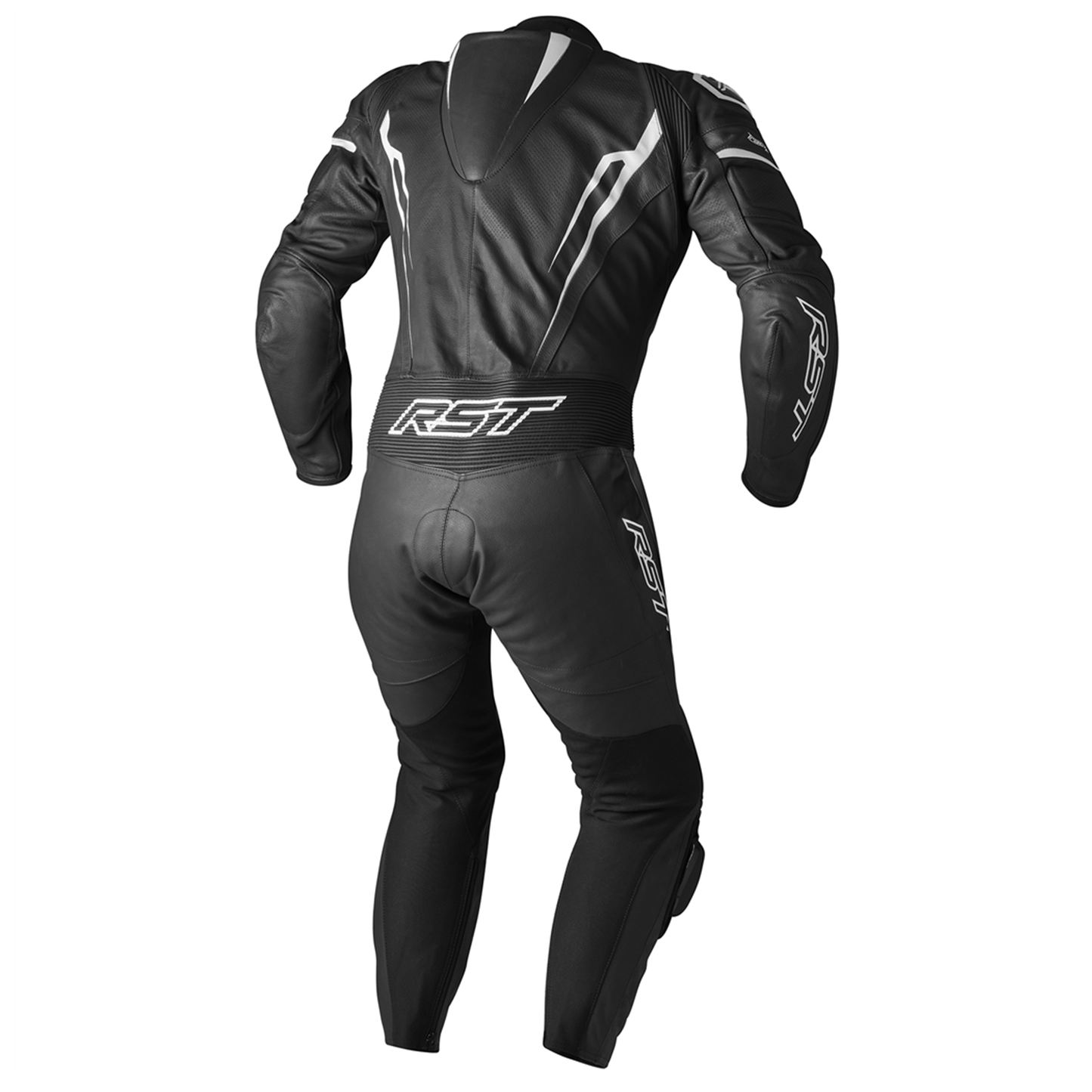 RST Tractech Evo 5 One Piece Leather Suit (CE) - Black/White/Black