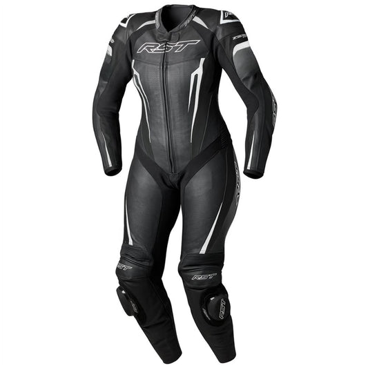 RST Tractech Evo 5 CE Ladies Leather Suit - Black/White/Black