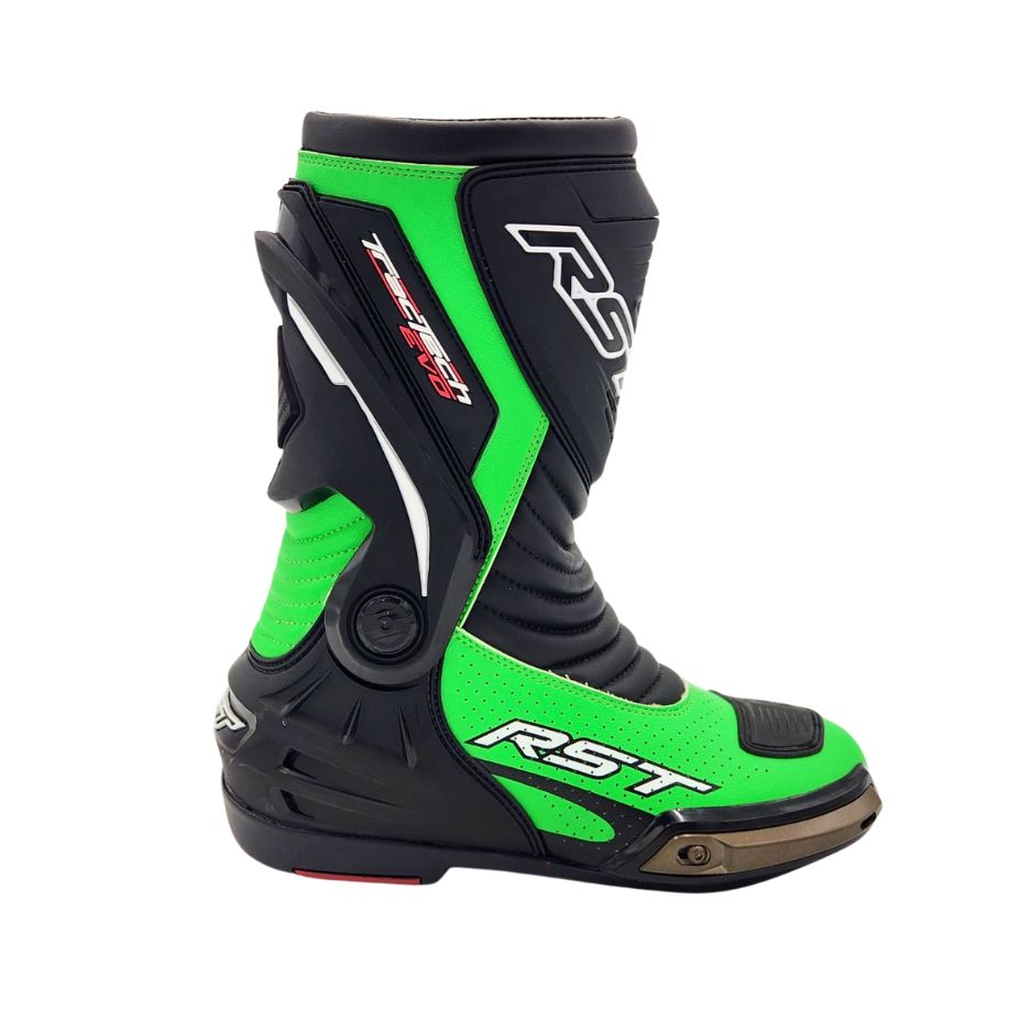 RST Tractech Evo III 3 Motorcycle Boots - Neon Green/Black
