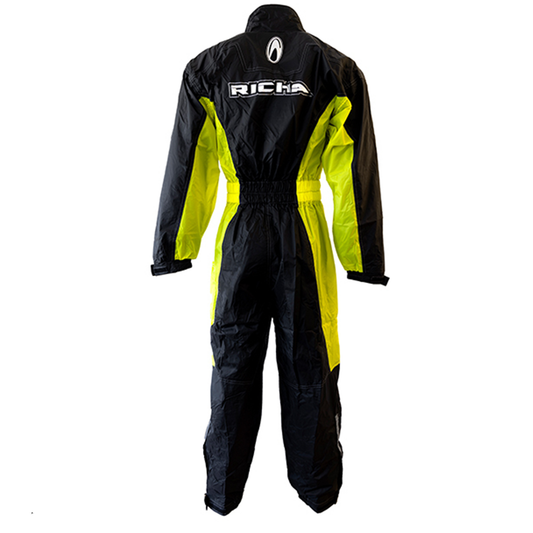 Richa Typhoon Rain Overall - Black/Flo Yellow