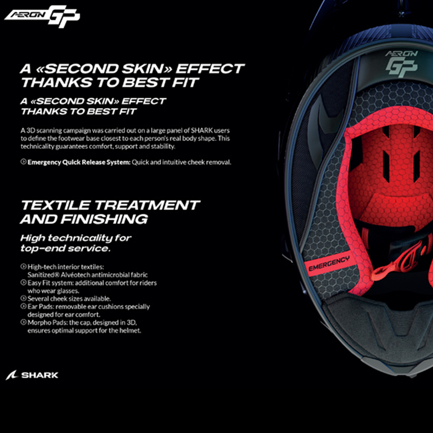 Shark Aeron-GP - Blank SP DBA