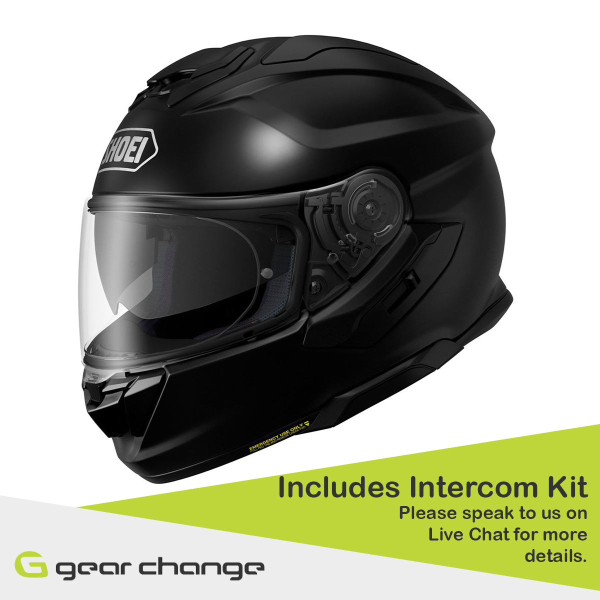 Shoei GT Air 3 - Black with Intercom Kit – Gear Change Online