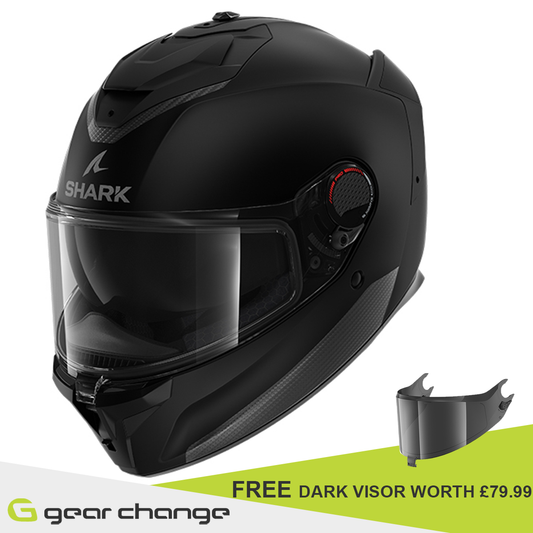 Shark Spartan GT Pro - Blank Mat KMA- Free Visor