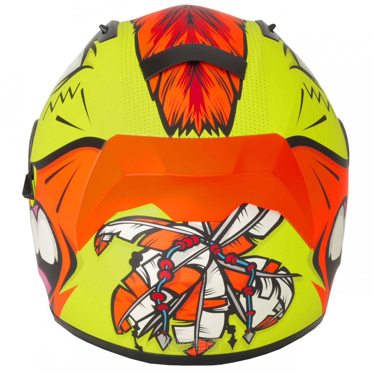 Vcan H128 - Mohawk Yellow/Orange - Free Additional Visor