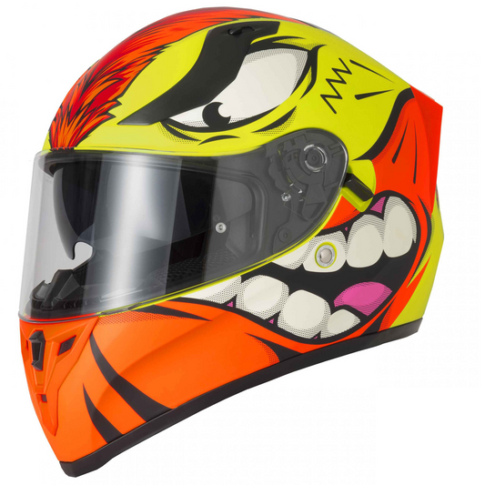 Vcan H128 - Mohawk Yellow/Orange  - Free Additional Visor
