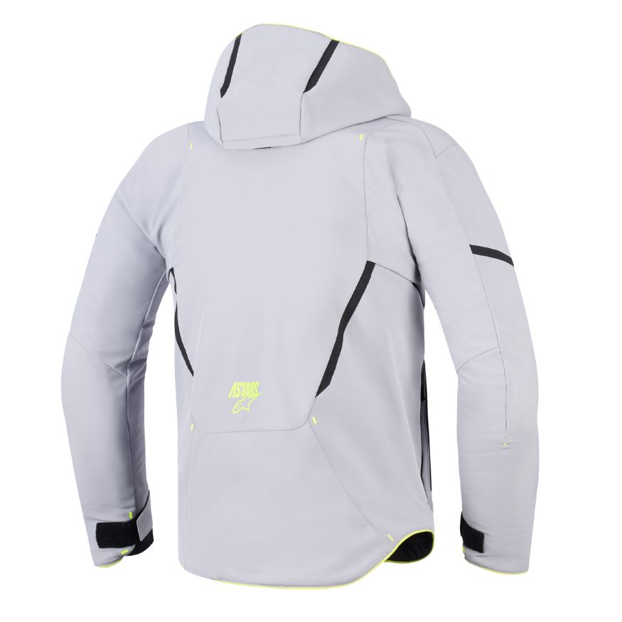 Alpinestars Aeroshell WP MC Jacket Mid Grey, Yellow Fluo