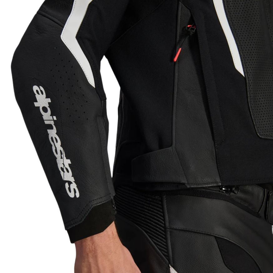 Alpinestars GP Force V2 AirFlow Leather Jacket - Black/White