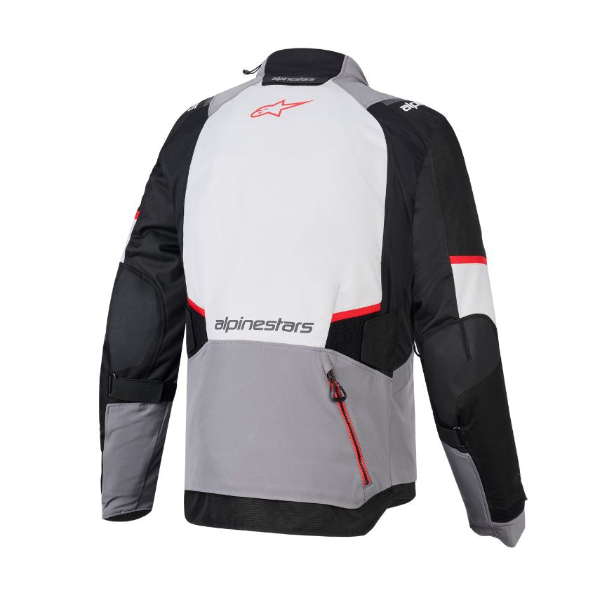Alpinestars Andes V4 Drystar Jacket Dark Grey Ice Grey Black Bright Red - Side View