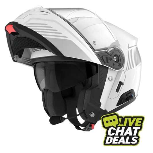 Sena Specter Smart Flip-Up Helmet with Mesh Comms Glossy White