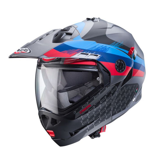 Caberg Tourmax X Sarabe Matt Gun Metal/Black/Blue/Red Flip Up Motorcycle Helmet