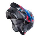 Caberg Tourmax X Sarabe Matt Gun Metal/Black/Blue/Red Flip Up Motorcycle Helmet
