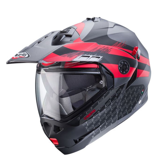 Caberg Tourmax X Sarabe Matt Gun Metal/Black/Red Flip Up Motorcycle Helmet
