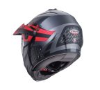 Caberg Tourmax X Sarabe Matt Gun Metal/Black/Red Flip Up Motorcycle Helmet