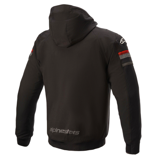 Alpinestars Sektor v2 Tech Hoodie - Black Bright Red with Nucleon Flex Plus Armour