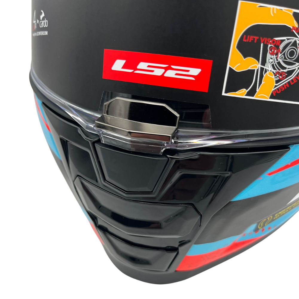 LS2 FF811 VECTOR 2 CARBON TANTIC RED BLUE FREE Dark Visor, Clear Pinlock and Bag