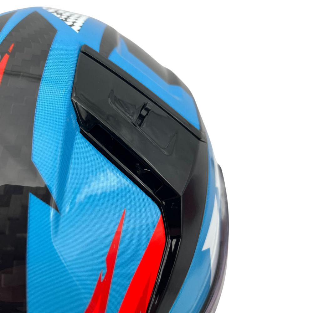 LS2 FF811 VECTOR 2 CARBON TANTIC RED BLUE FREE Dark Visor, Clear Pinlock and Bag