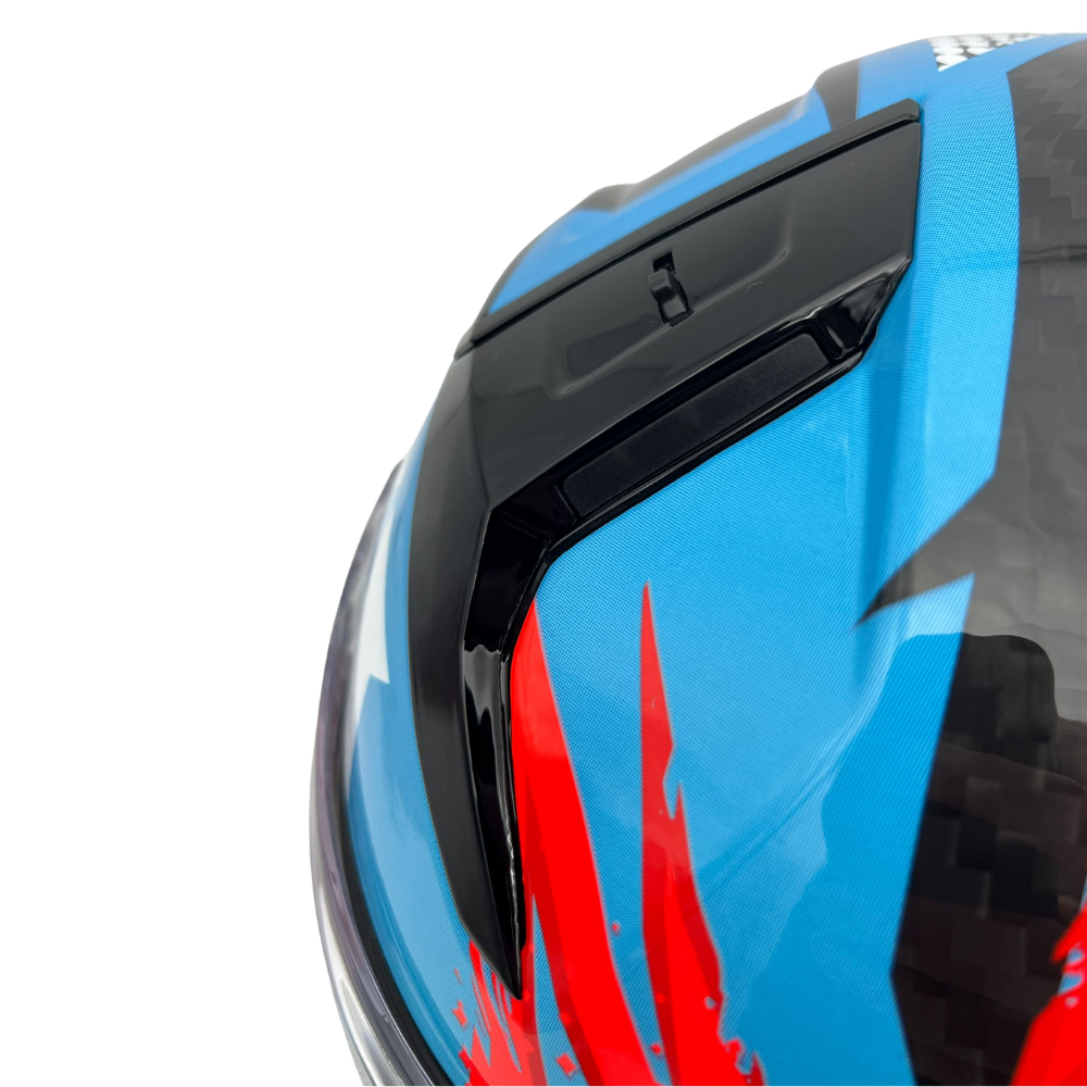 LS2 FF811 VECTOR 2 CARBON TANTIC RED BLUE FREE Dark Visor, Clear Pinlock and Bag