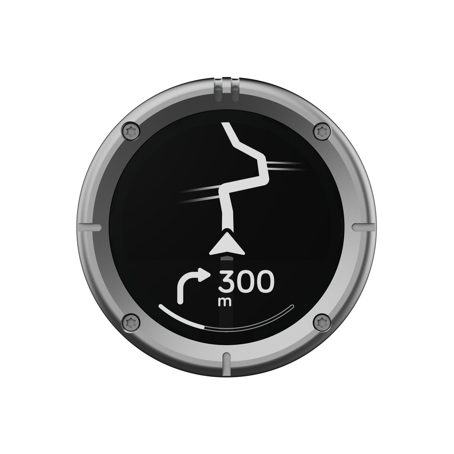 Beeline Beeline Moto II Metal Silver - GPS SAT NAV SYSTEM (Free Bar Mount & Case) - Side View
