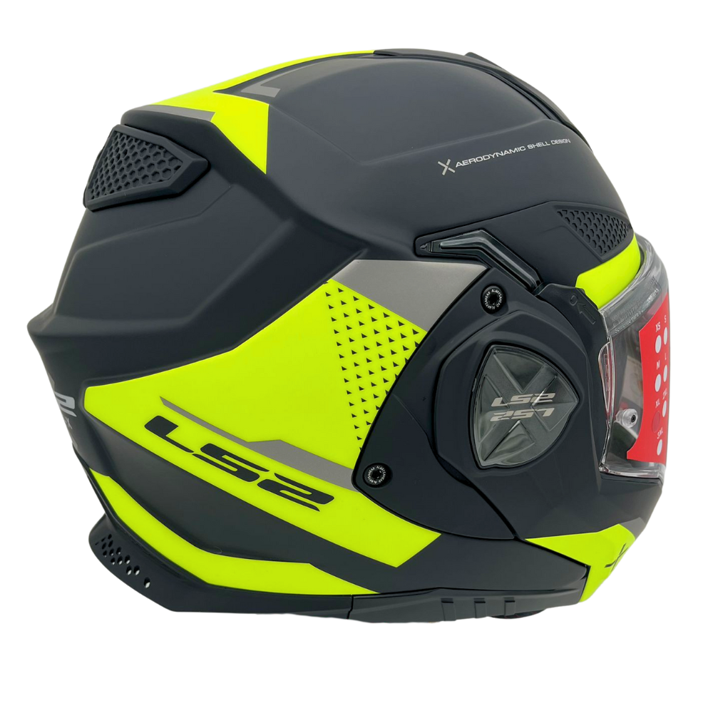 LS2 FF901 Advant-X ECE 22.06 Oblivion Matt Black / Hi-Viz Yellow - FREE Dark visor, pinlock and bag