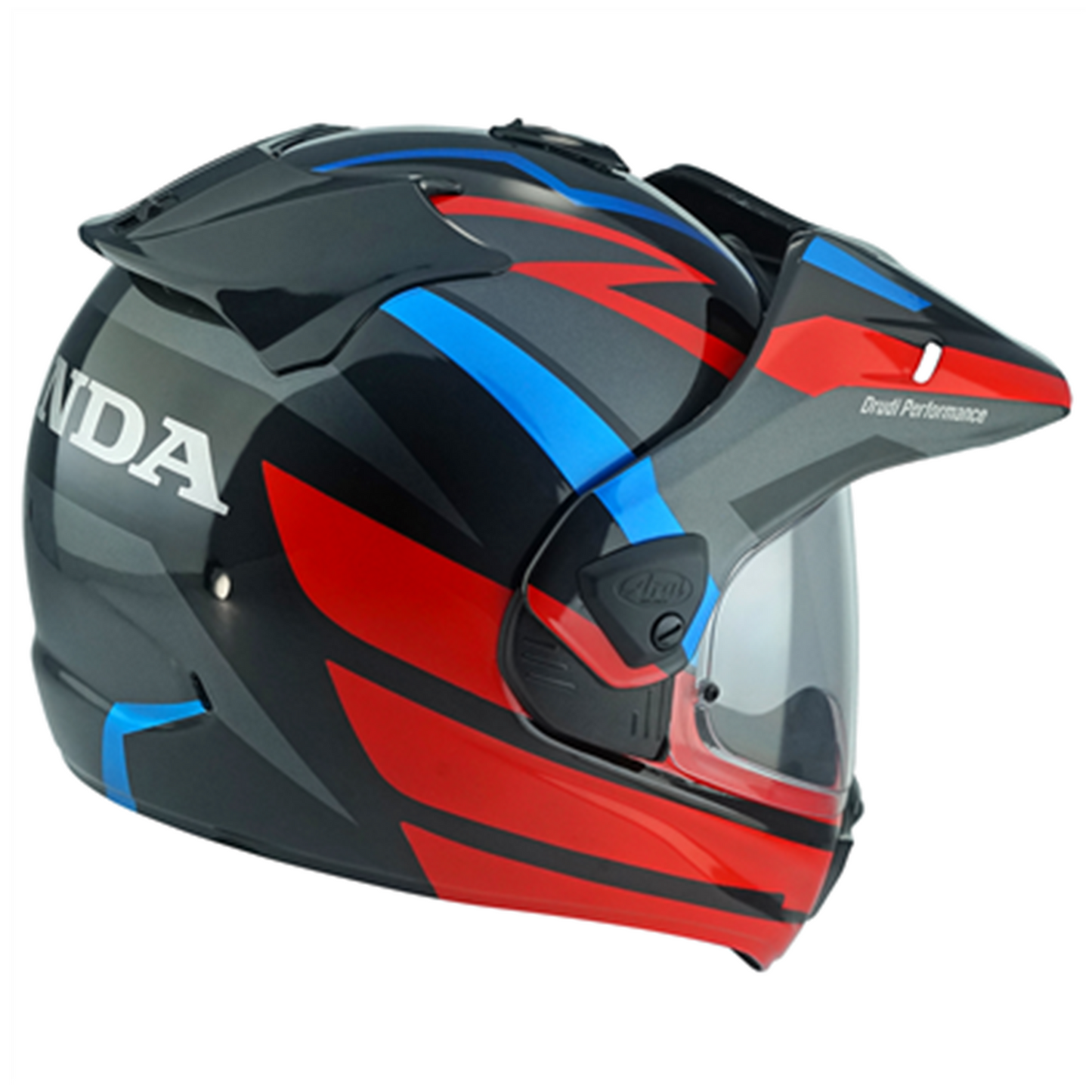 Arai Arai Tour-X5 Honda Africa Twin Black / Red - Free Dark Visor & Intercom - Side View