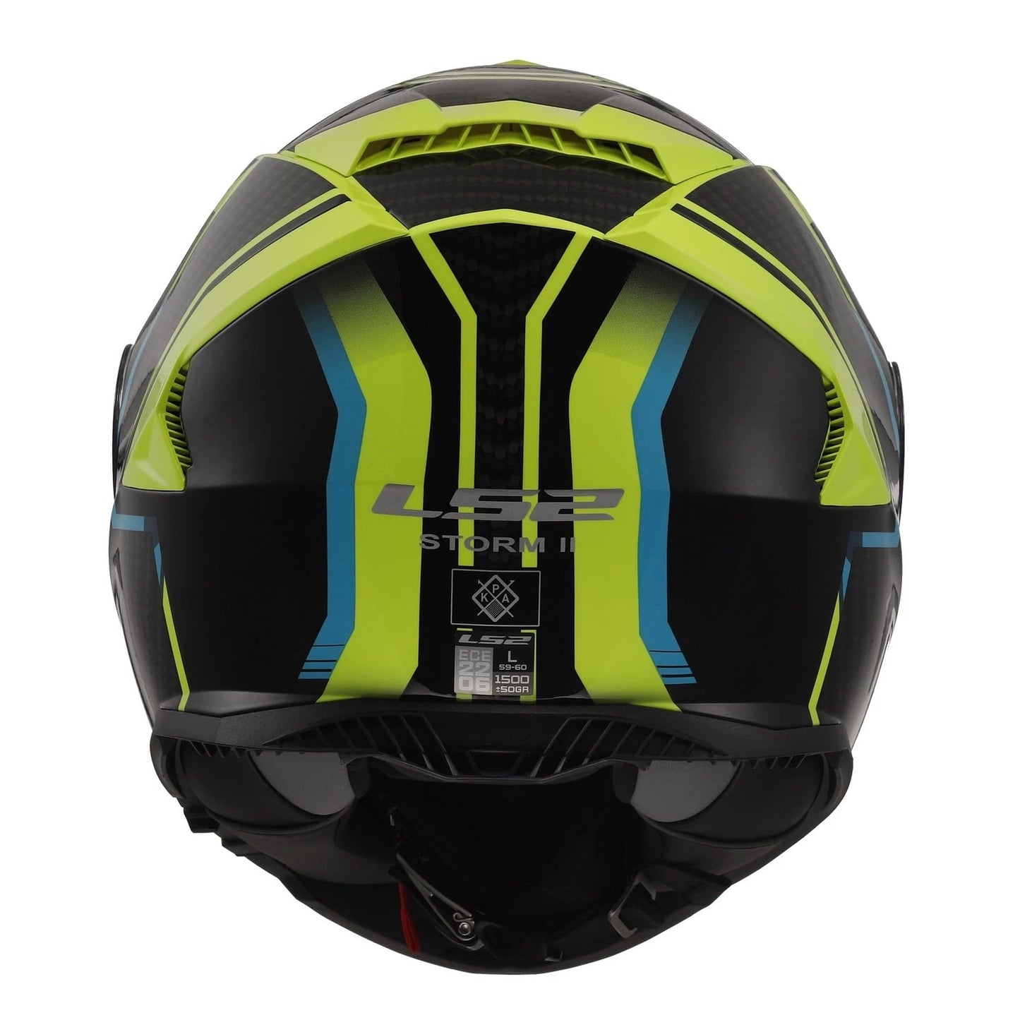 LS2 LS2 FF800 STORM 2 TRACKER HI-VIS YELLOW-06 - Rear View