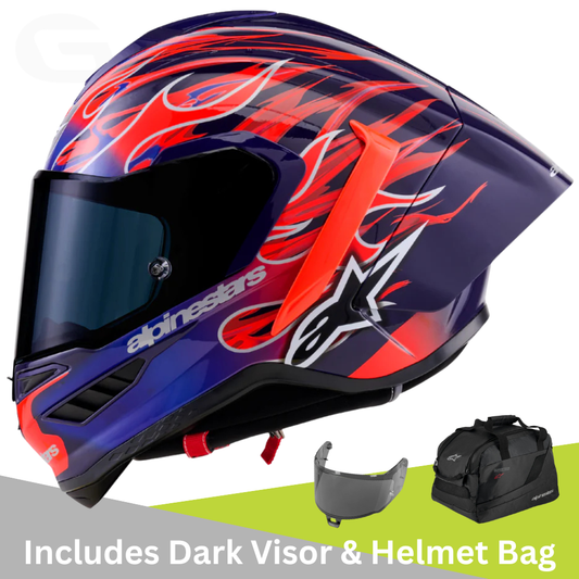 Alpinestars Supertech R10 FLYTE LIMITED EDITION ECE06/DOT/FIM Purple Red Gloss ( MARTINATOR )