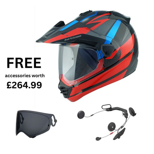Arai Tour-X5 Honda Africa Twin Black / Red - Free Dark Visor & Intercom