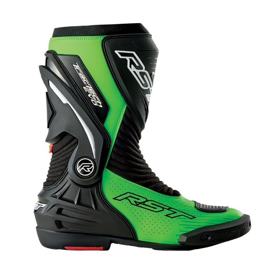 RST RST Tractech Evo D3O Boots - Black / Flo Green - Front View