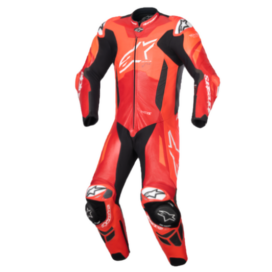 Alpinestars Gp Plus V4 Sprint 1Pc Leather Suit Red Fluo Mid Red White