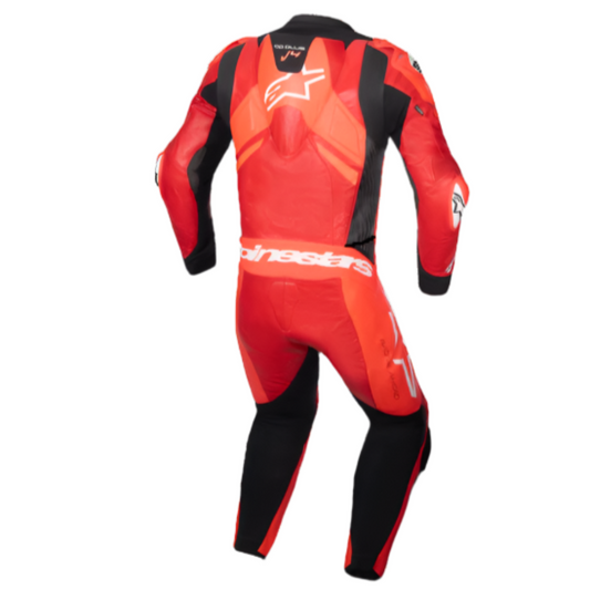 Alpinestars Gp Plus V4 Sprint 1Pc Leather Suit Red Fluo Mid Red White