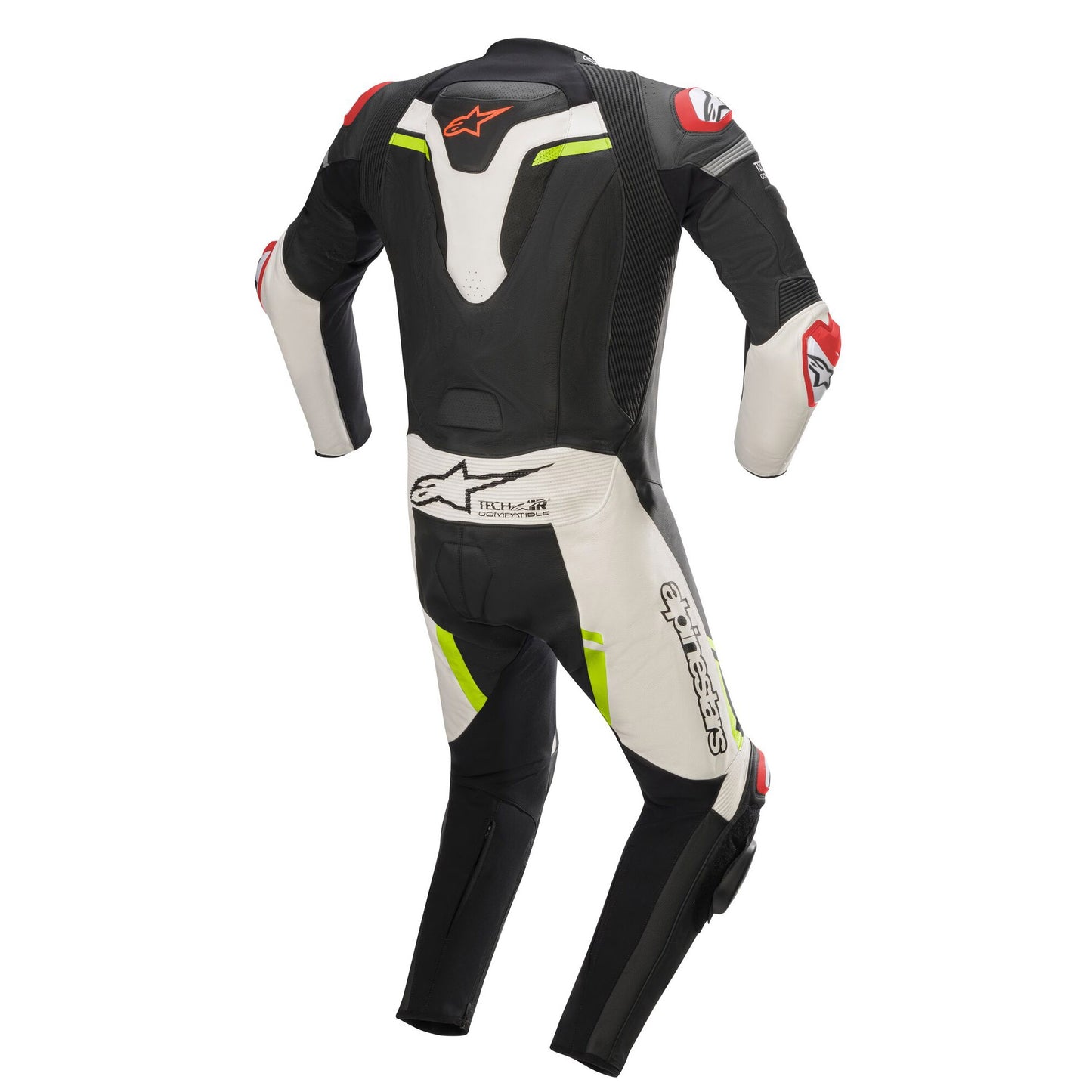 Alpinestars Alpinestars Missile Ignition Tech Air Compatible 1 Piece Suit - Black/White/Flou Yellow - Side View