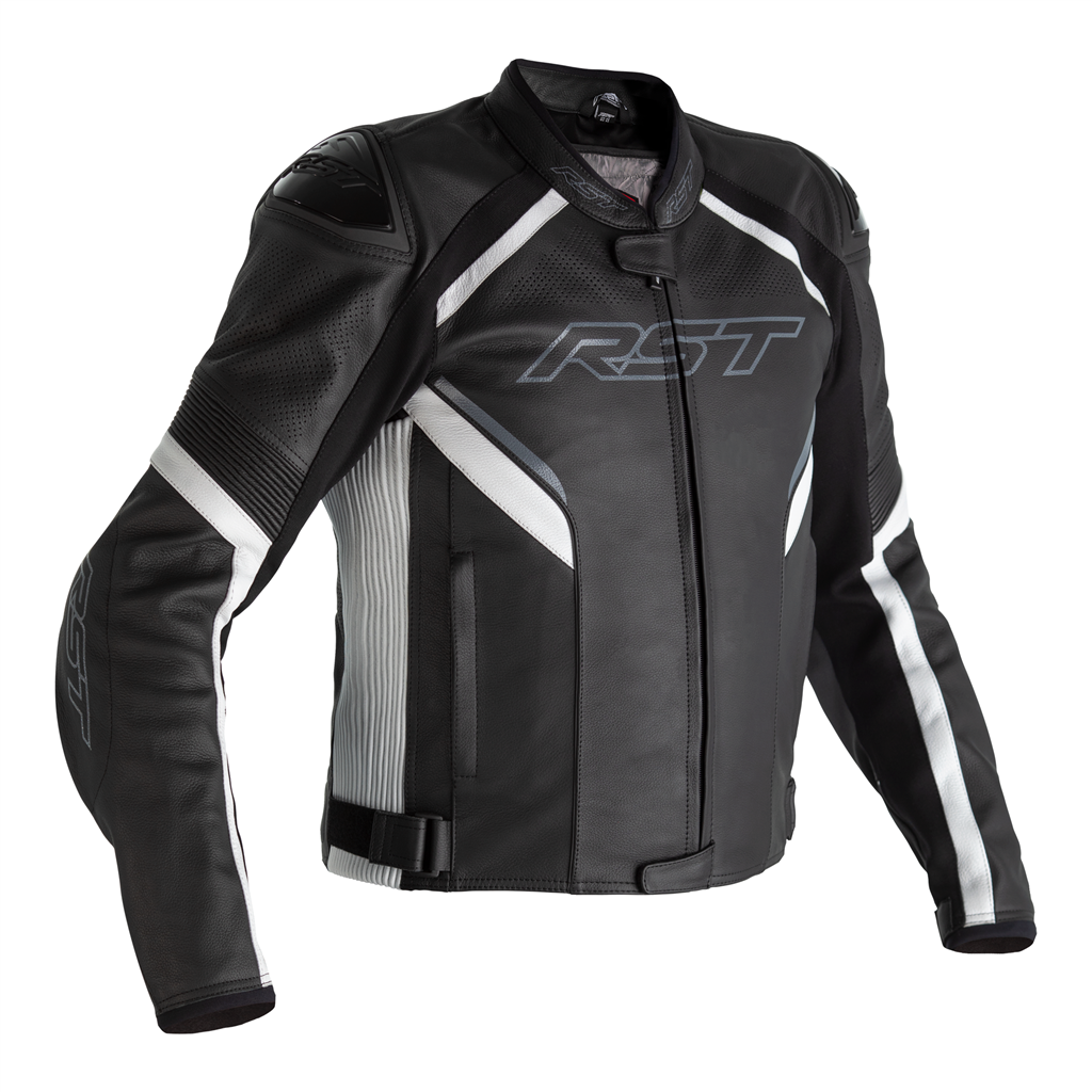 RST Sabre Leather Motorcycle Jacket White Gear Change Online