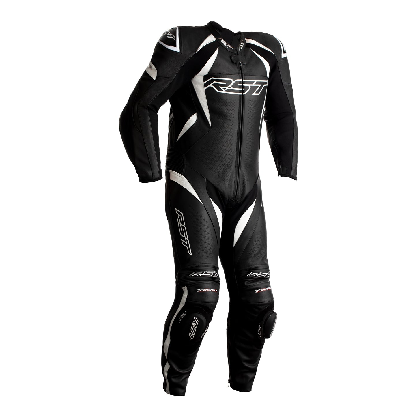 RST Tractech Evo 4 Youth (CE) 1 Piece Leather Suit - Black/White