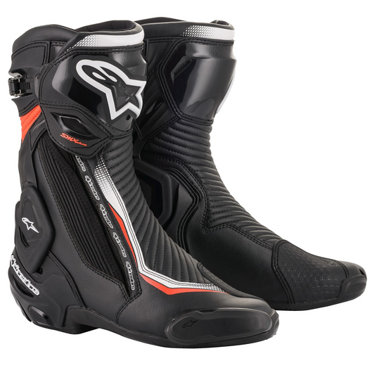 Alpinestars SMX Plus V2 Boots - Black/White/Red Fluo - (1231)