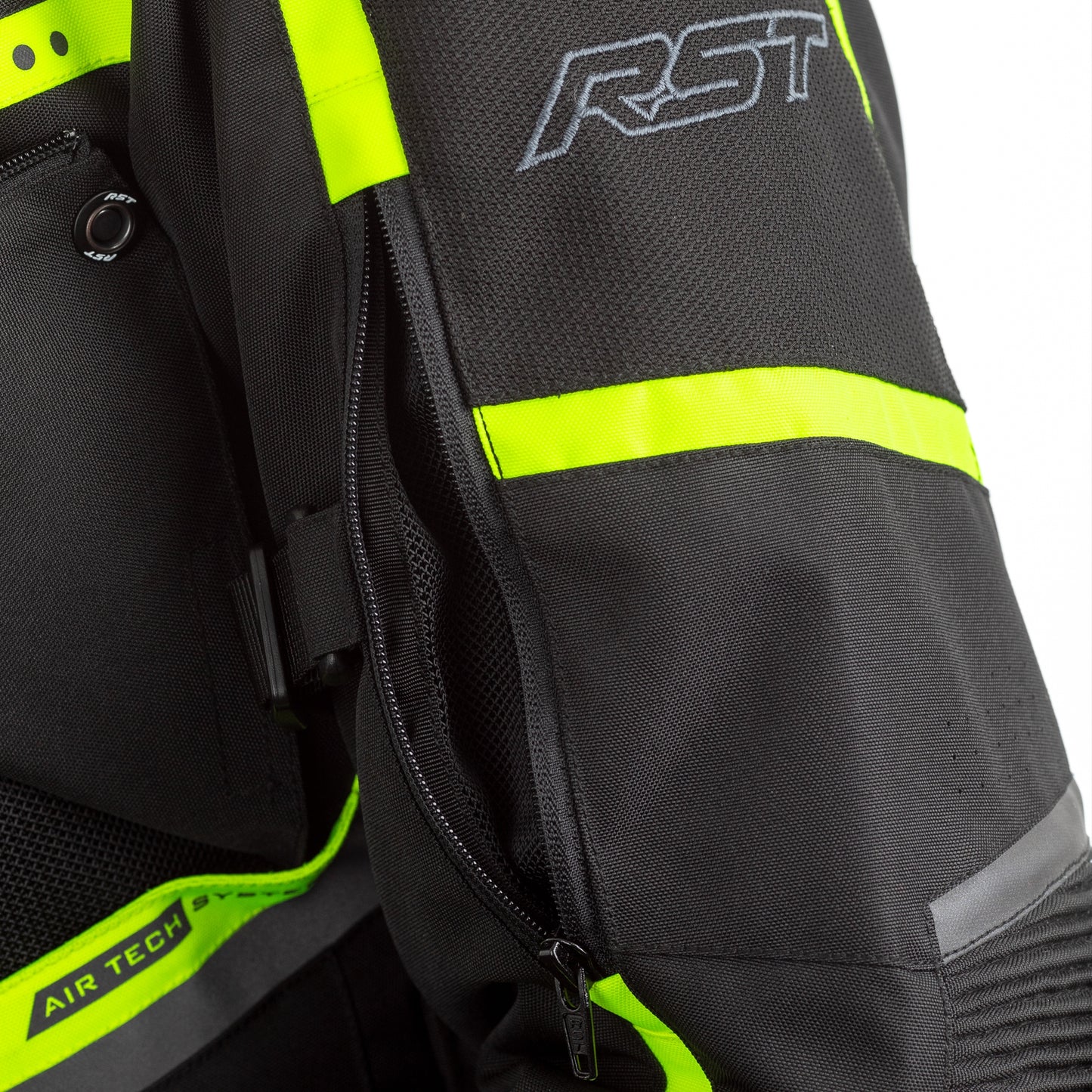 RST Maverick CE Mens Textile Jacket - Black / Neon (2361)