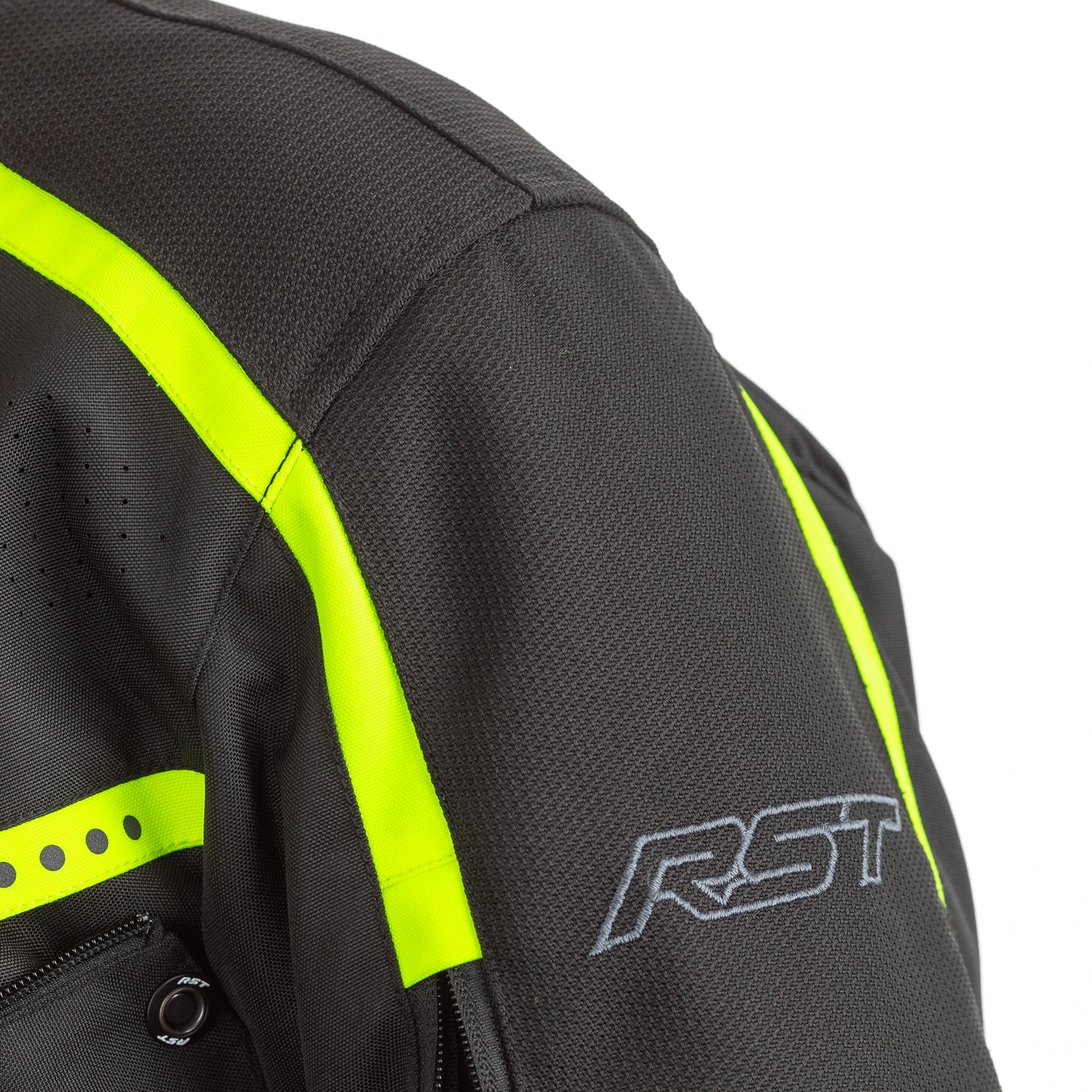 RST Maverick CE Mens Textile Jacket - Black / Neon (2361)