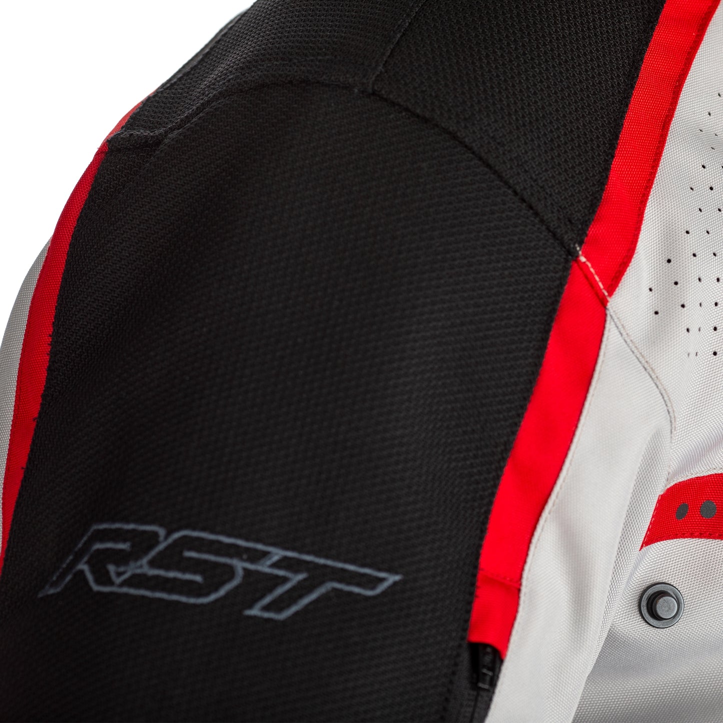 RST Maverick CE Mens Textile Jacket - Silver / Black / Red (2361)