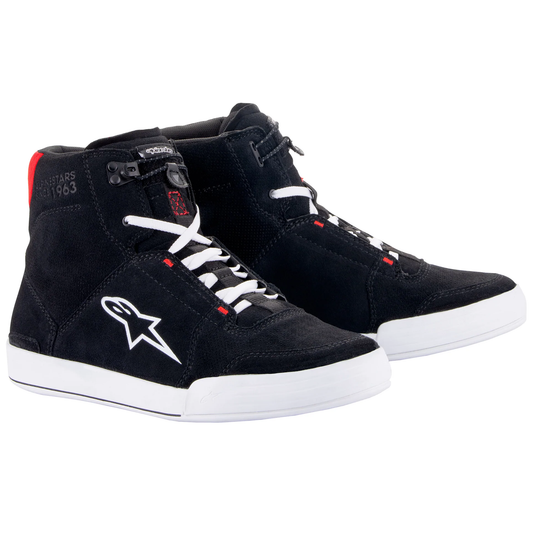 Alpinestars Chrome Shoes - Black/White/Bright Red
