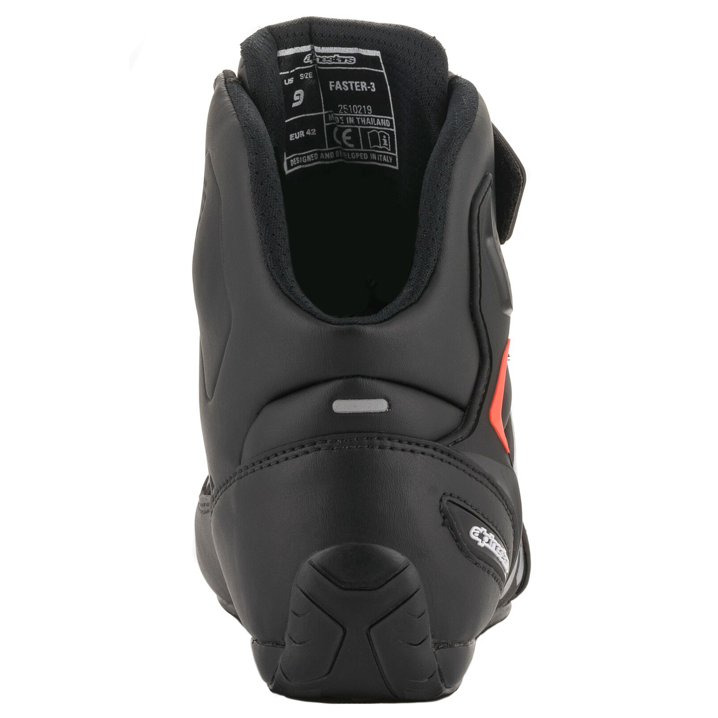 Alpinestars Faster-3 Shoes - Black/Grey / Camo/Flo Red