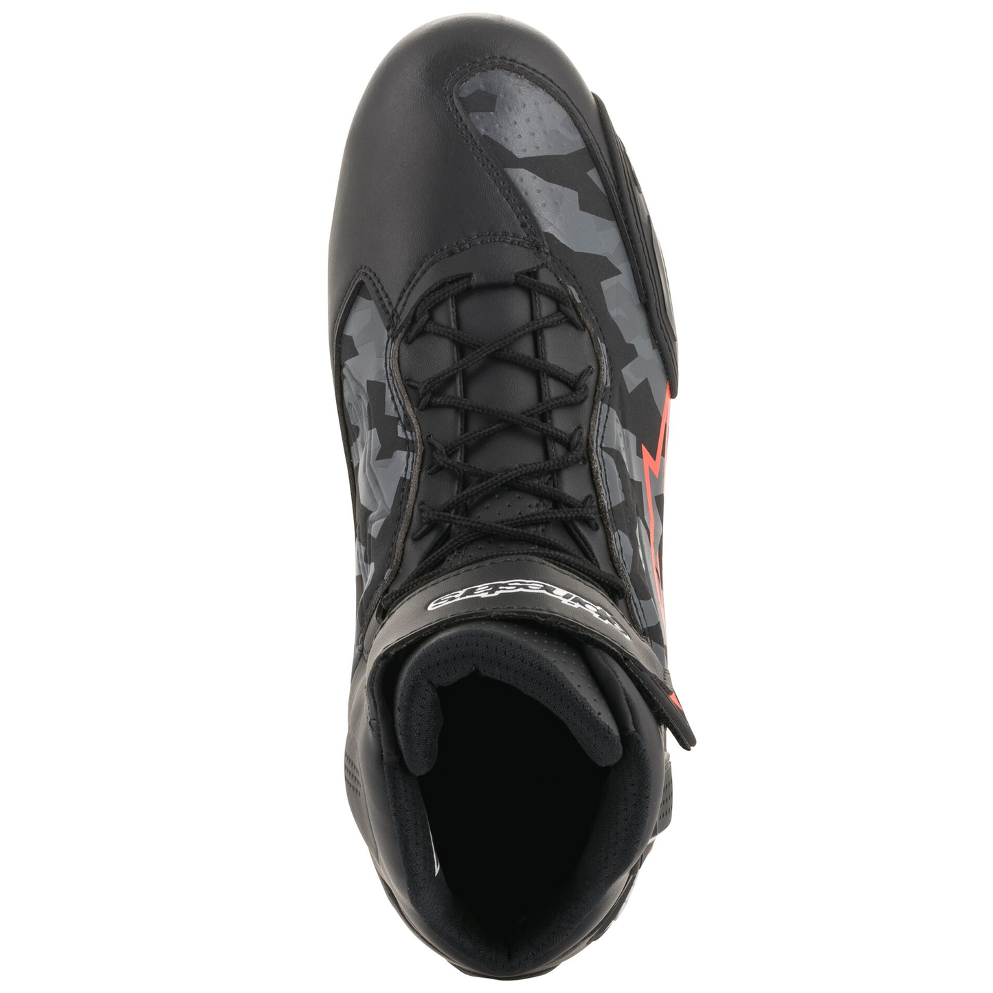 Alpinestars Faster-3 Shoes - Black/Grey / Camo/Flo Red