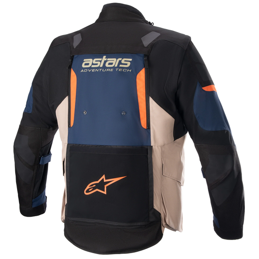 Alpinestars Halo Drystar Jacket - Dark Blue/Dark Khaki/Flame Orange