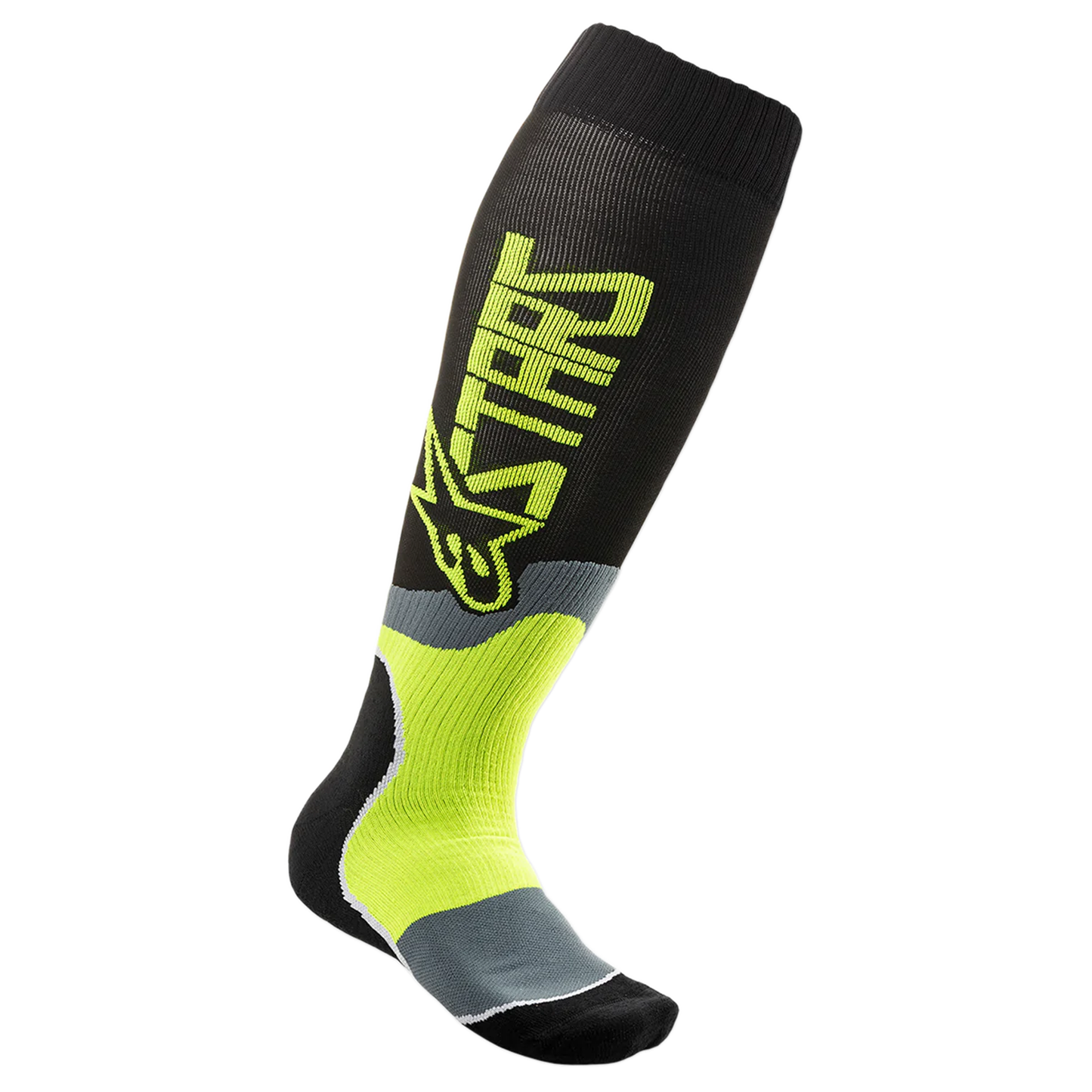 Alpinestars Alpinestars MX Plus 2 Socks - Black/Yellow Flo - Front View