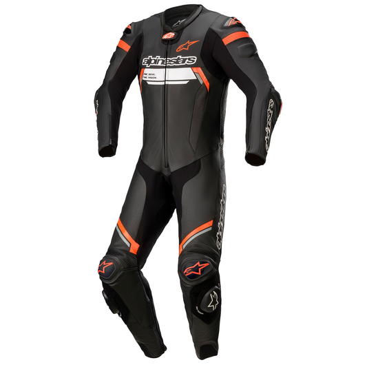 Alpinestars Missile V2 Ignition 1 Piece Leather Suit - Black/Red Flo