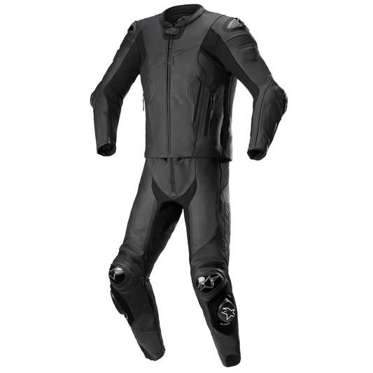 Alpinestars Missile V2 2 Piece Leather Suit - Black/Black