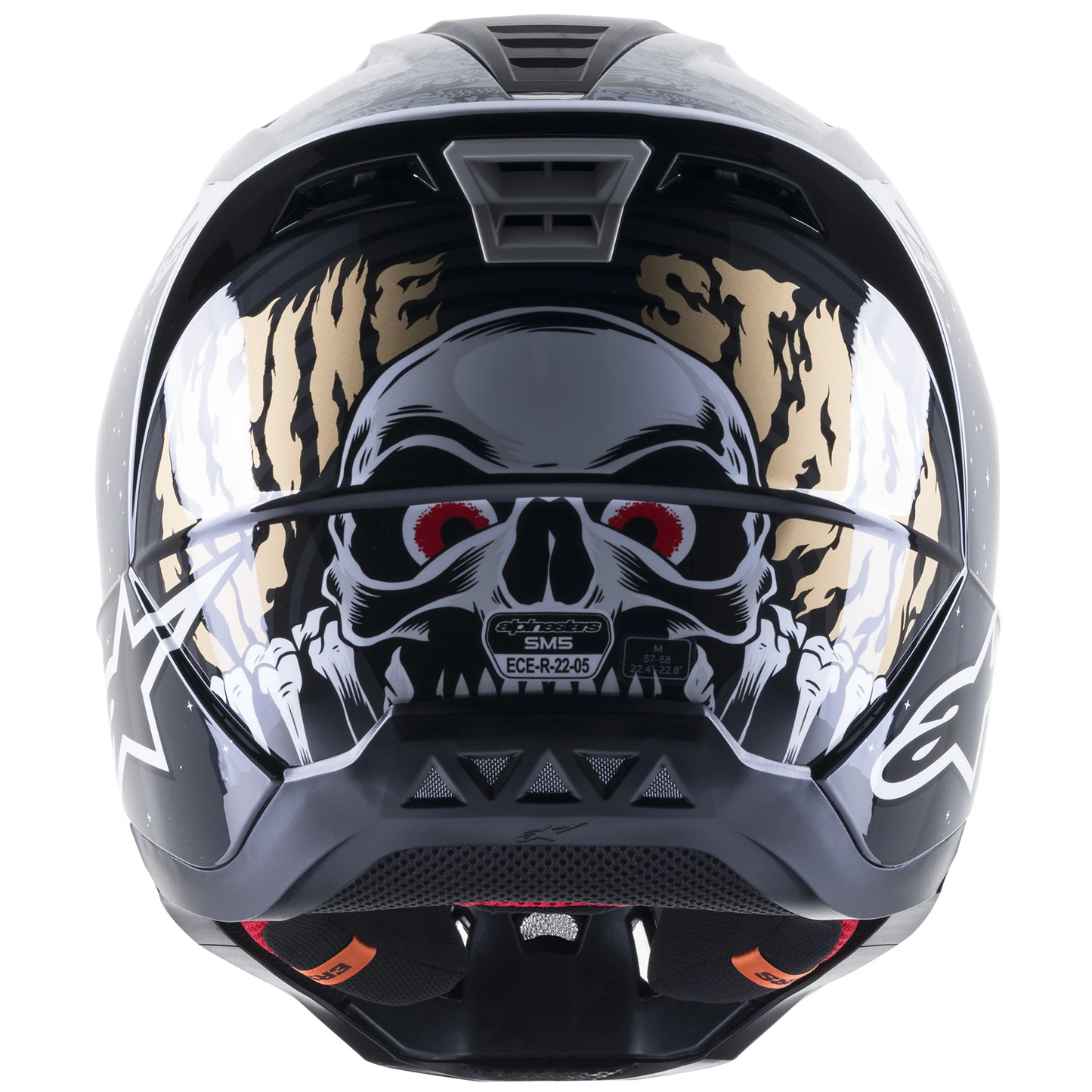 Alpinestars Alpinestars S-M5 Solar Flare - Black/Grey/Gold Glossy - View 7