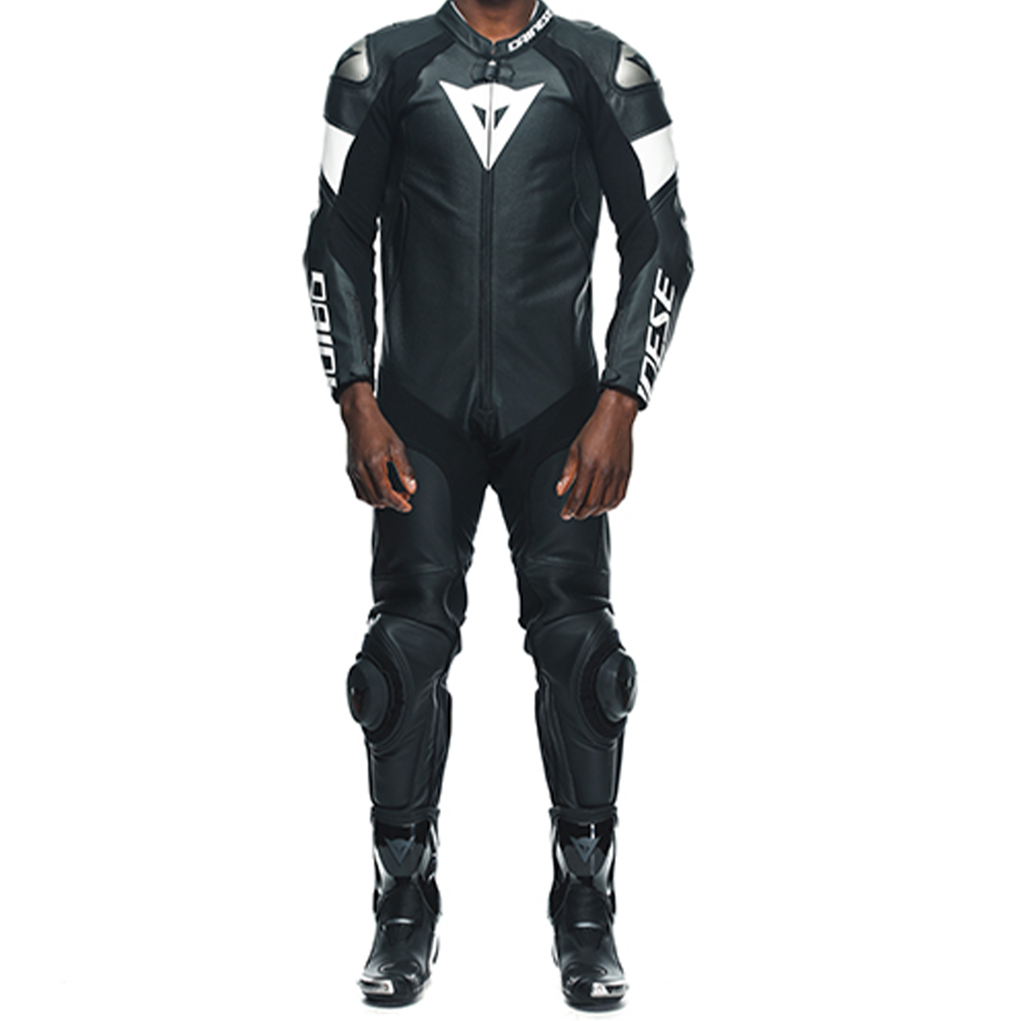 Dainese Tosa 1 Piece Leather Suit Perf. - Black/White