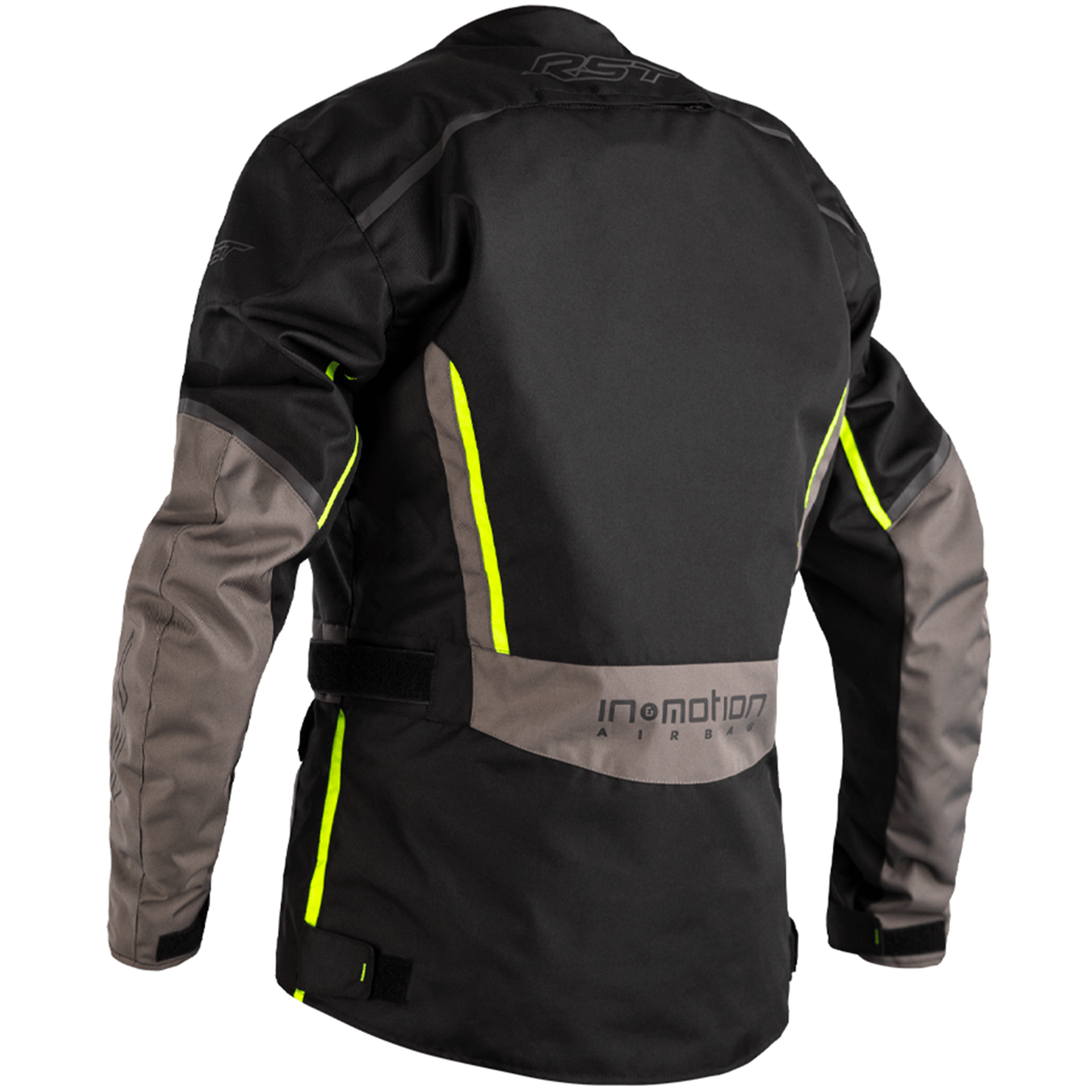 RST Axiom Airbag CE Men's Textile Jacket - Black/Grey/Flo Yellow (2145)