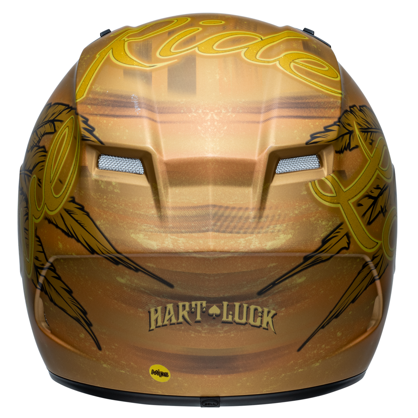 Bell Qualifier DLX Mips - Hart Luck Live Gold - Includes Transitions Visor